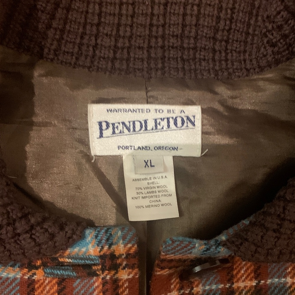 Pendleton Multicolor Plaid Jacket with Dark Sleev… - image 2
